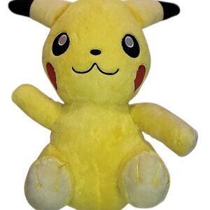 2011 Japanese Pokedoll Pokemon Center Pikachu Plush Tag Item 11" Tall sitting